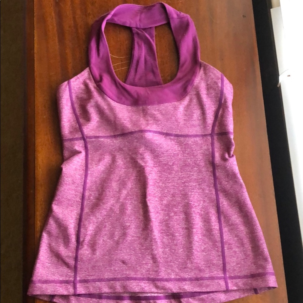 Purple heathered lululemon workout tank